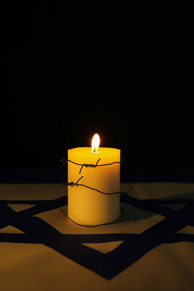 candle with star of david