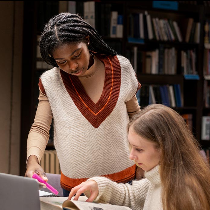 students on campus